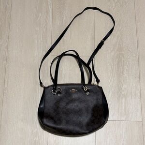 Coach Black and Dark Brown Crossbody Bag
